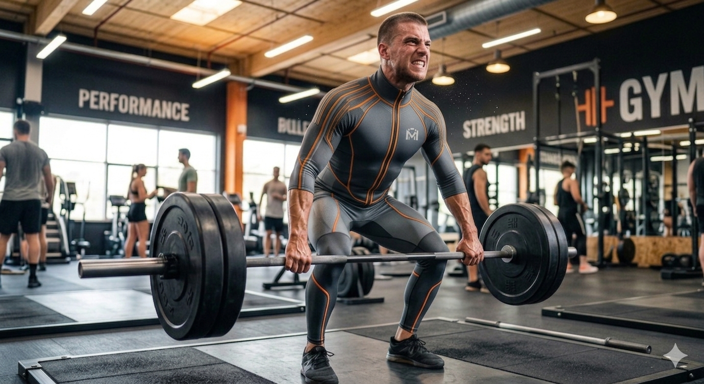 Atleta che indossa MindSuit durante l'attività fisica