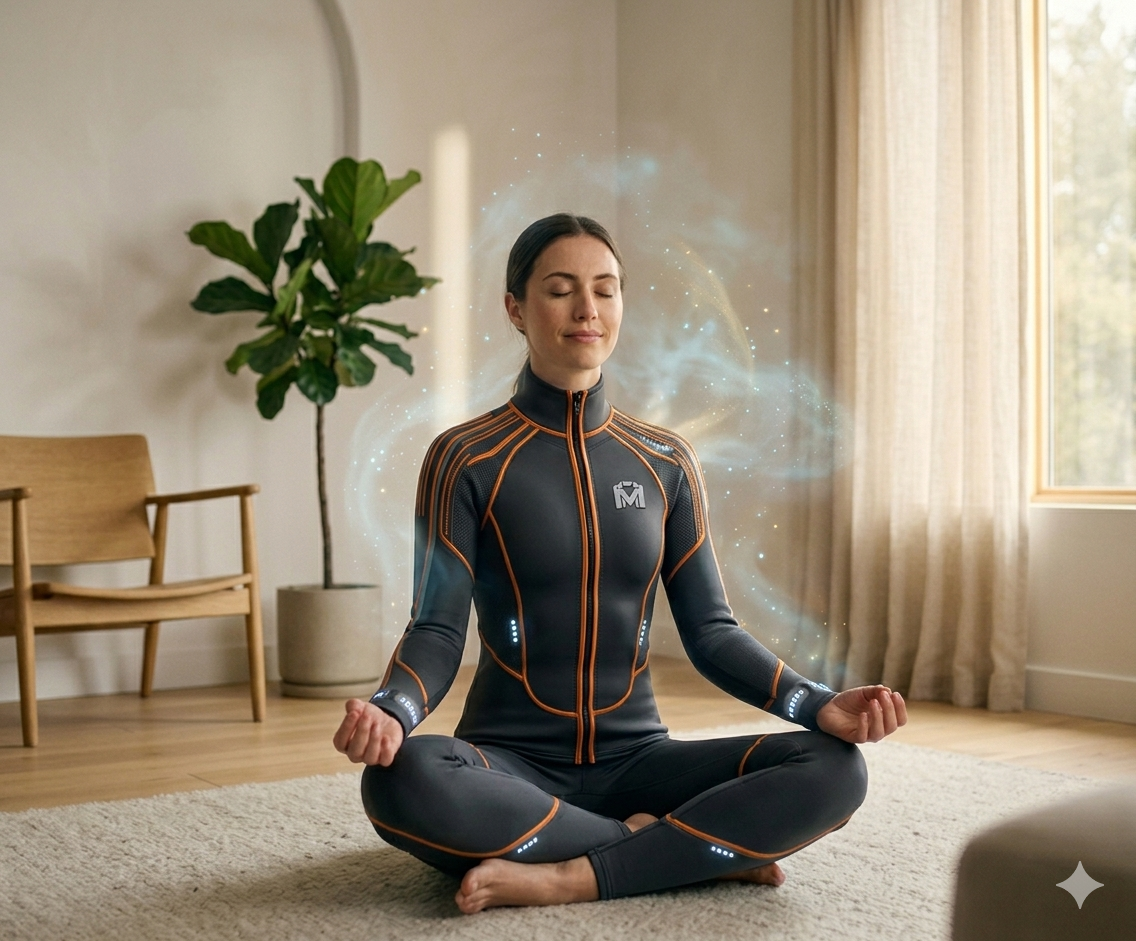 Interfaccia di monitoraggio stress e benessere mentale di MindSuit